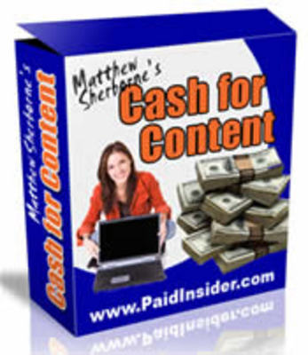 Product picture Cash For Content with Master Resell Rights