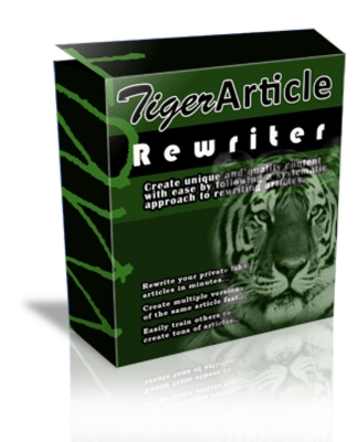 Product picture tiger article rewriter with mrr